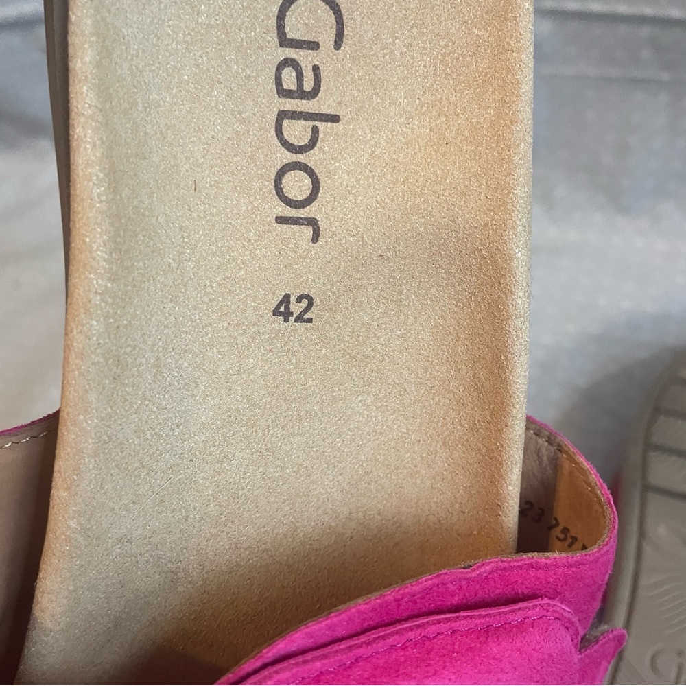 Gabor Adios Slide Sandals in Pink Suede 42 - Picture 6 of 7